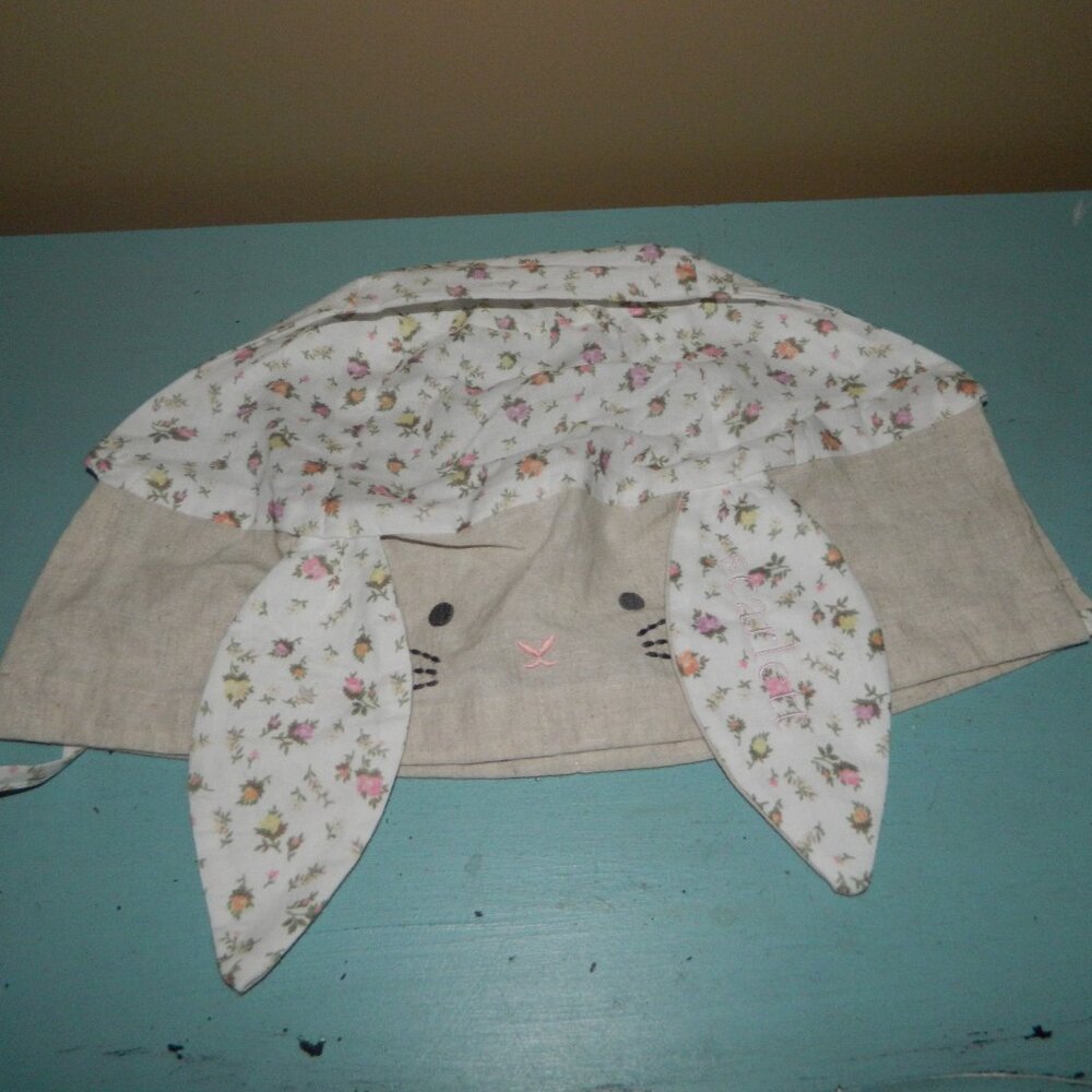 Pottery Barn Kids Floral Long Ear Easter Basket Liner Sz S "Scarlett" (RR-22)